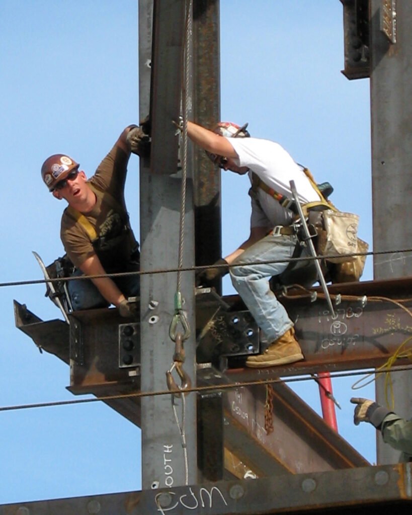 Construction workers on site